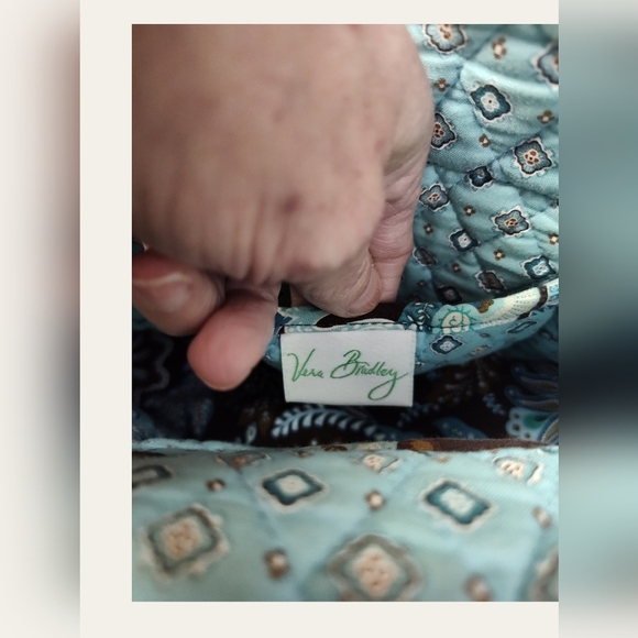 Vera Bradley Java Blue Purse 11" x 7" - Picture 4 of 4